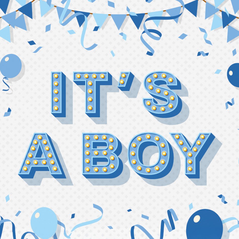 Geboorte taart Jongen 12 personen