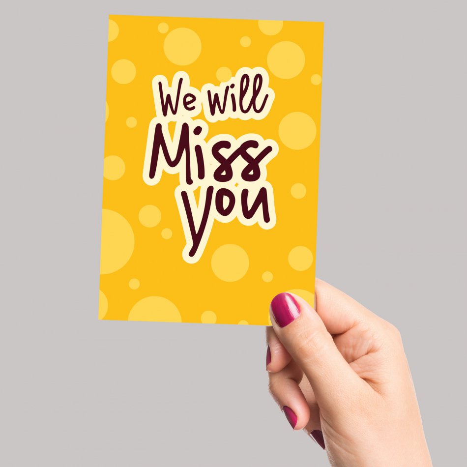 Collega We will miss you - geel