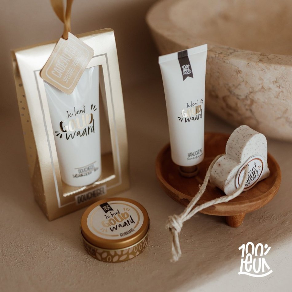 Douchegel tube in doosje - Goud waard