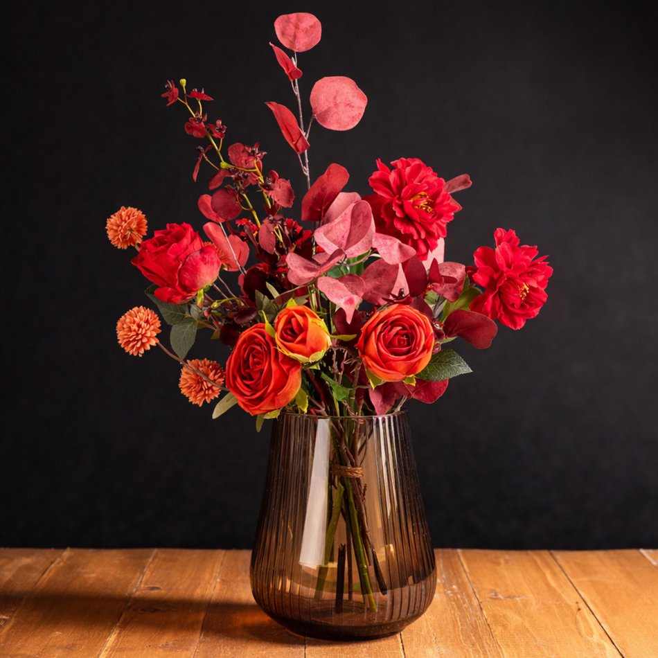 Rode Passie - Zijden Boeket