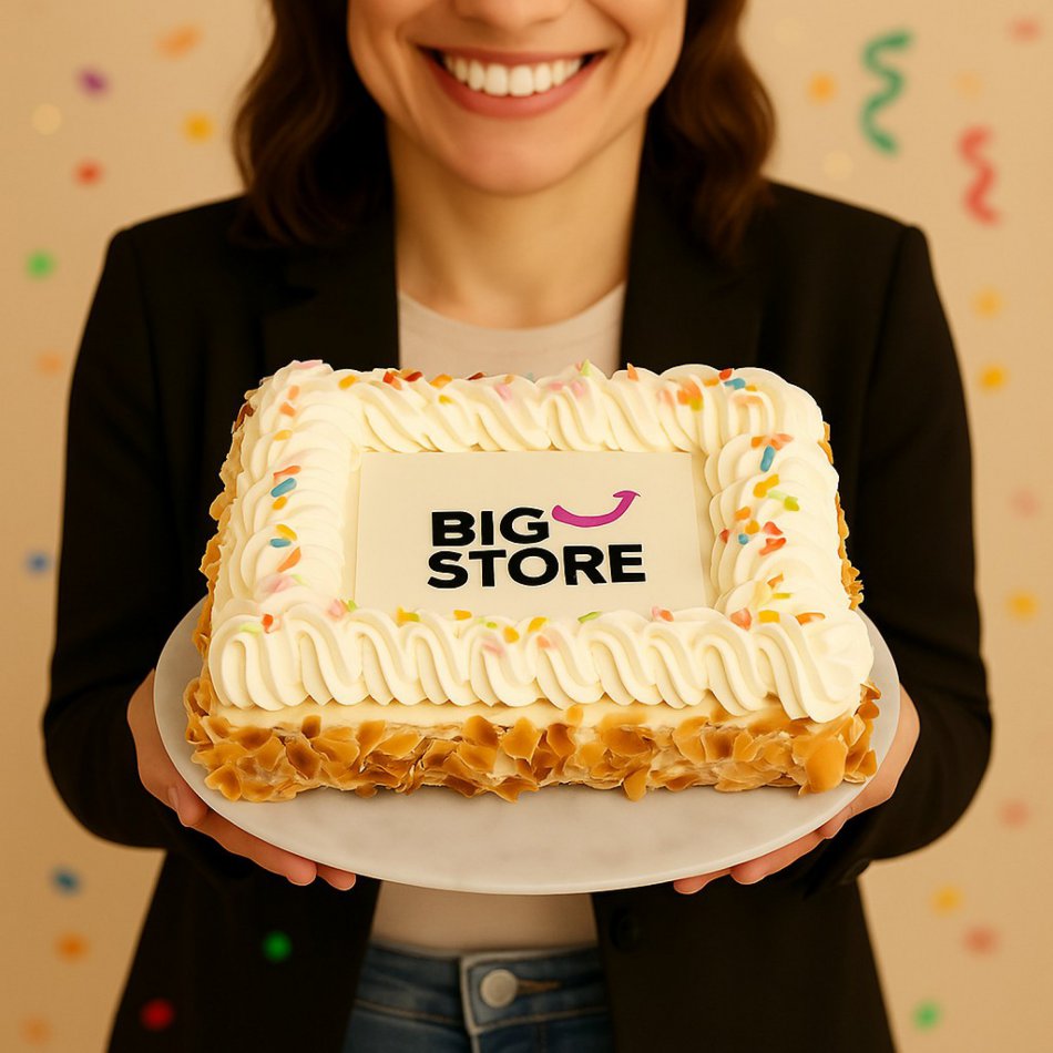 Feestelijke slagroomtaart 30 personen