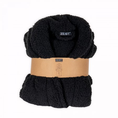 Badjas Sherpa Recycled Zwart