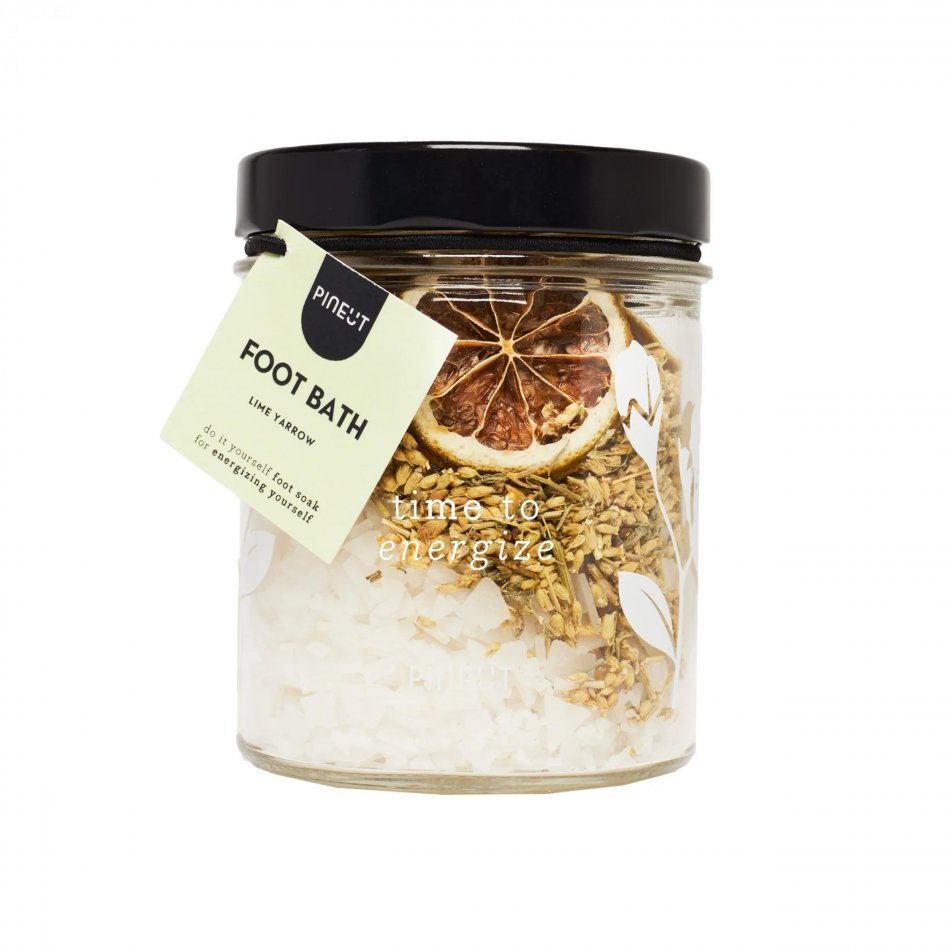 Pineut Foot Bath jar Lime Yarrow